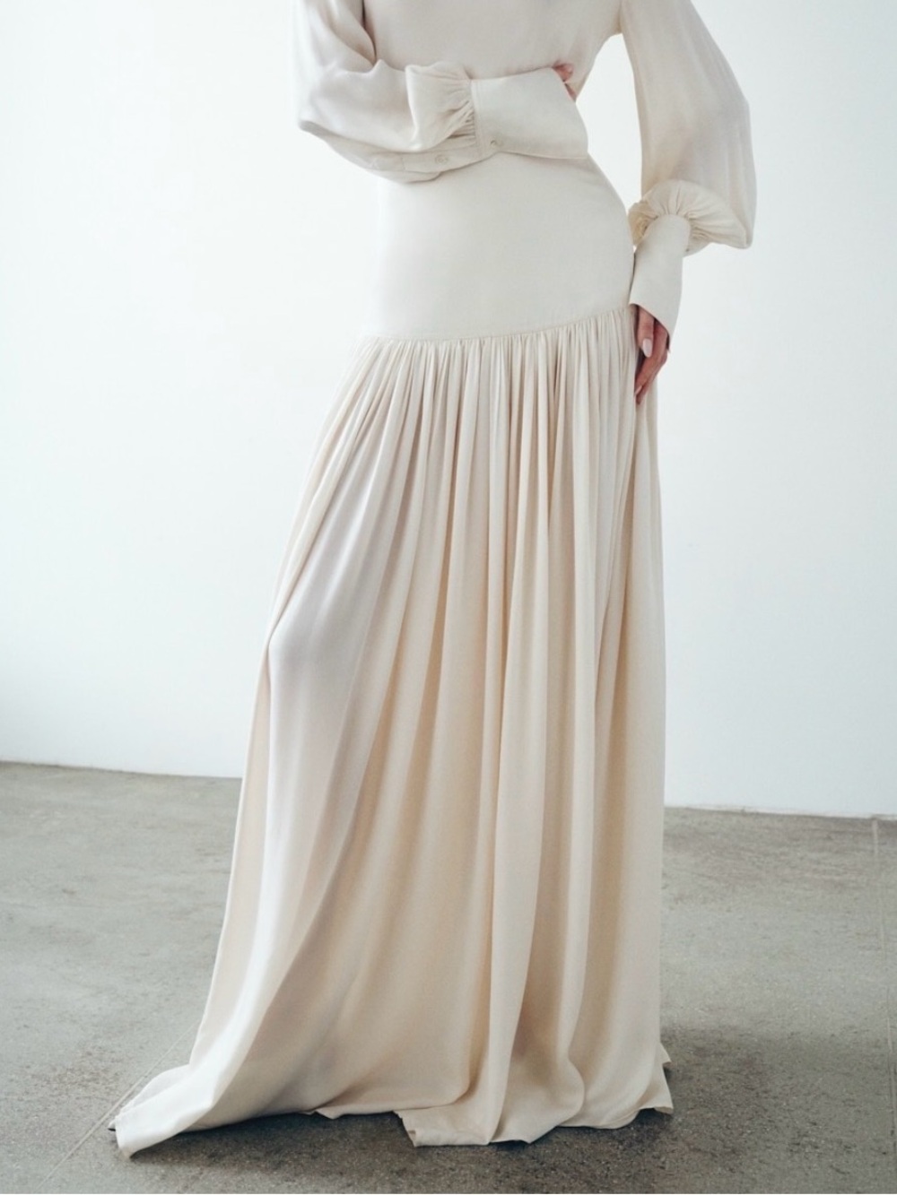 Helsa Diaphanous Maxi Skirt